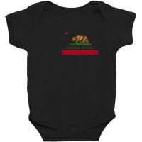 California Republic Grunge Baby Bodysuit | Artistshot