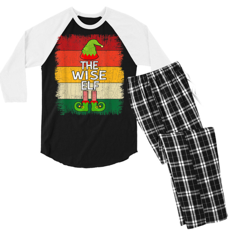 The Wise Elf Matching Group Christmas Party Pajama Men's 3/4 Sleeve Pajama Set | Artistshot