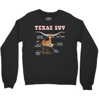 Texas Tx Suv Funny Joke Longhorn Cattle Cow Crewneck Sweatshirt | Artistshot