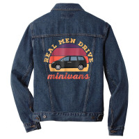 Funny Real Men Drive Minivans Vintage Graphic Van Gift Ideas T Shirt Men Denim Jacket | Artistshot