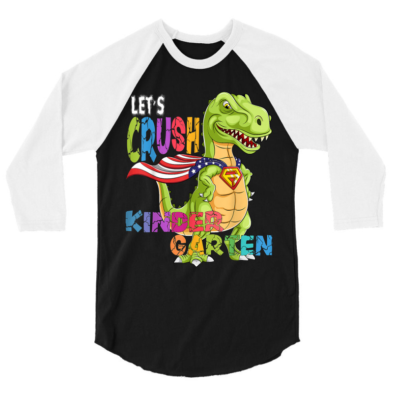 Ready To Crush Kindergarten 2035 Dinosaur Back To School Boy 3/4 Sleeve Shirt | Artistshot