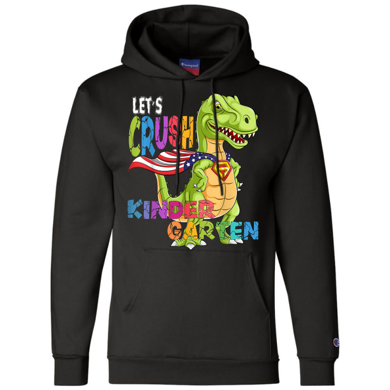 Ready To Crush Kindergarten 2035 Dinosaur Back To School Boy Champion Hoodie | Artistshot