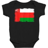 Vintage Oman Flag Omani Independence Day T Shirt Baby Bodysuit | Artistshot