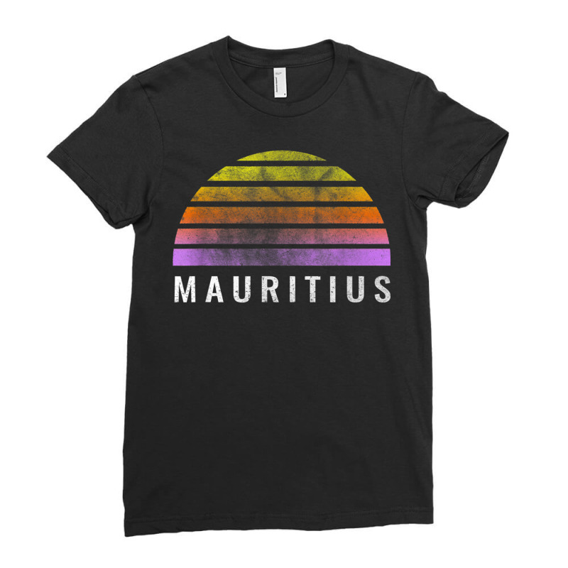 Throwback Sunset Vintage Mauritius Shirt Ladies Fitted T-Shirt by cm-arts | Artistshot