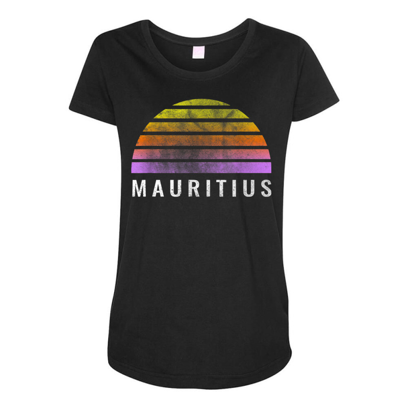 Throwback Sunset Vintage Mauritius Shirt Maternity Scoop Neck T-shirt by cm-arts | Artistshot