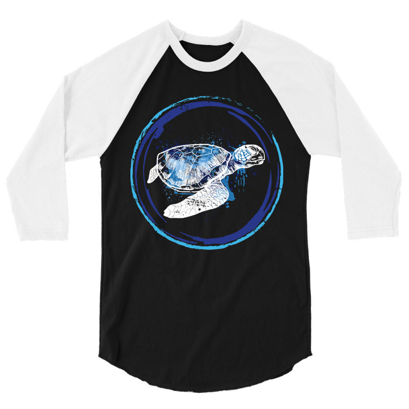 Sea Turtle Ocean Animal, Sea Turtle, Ocean Animal, Sea Turtle Ocean An 3/4 Sleeve Shirt | Artistshot