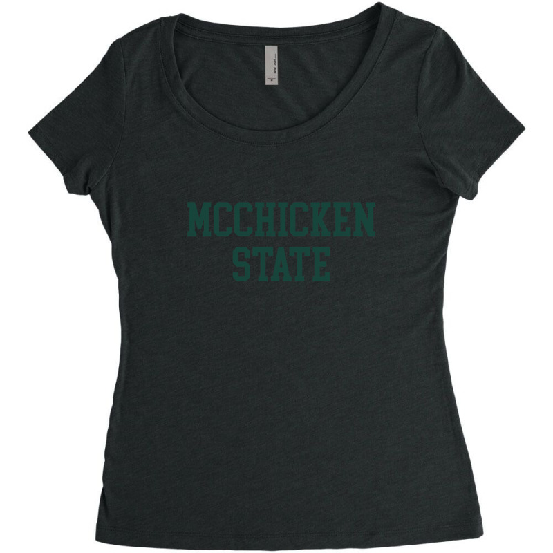 Michigan State Mcchicken State Women's Triblend Scoop T-shirt by BrendonPatton | Artistshot