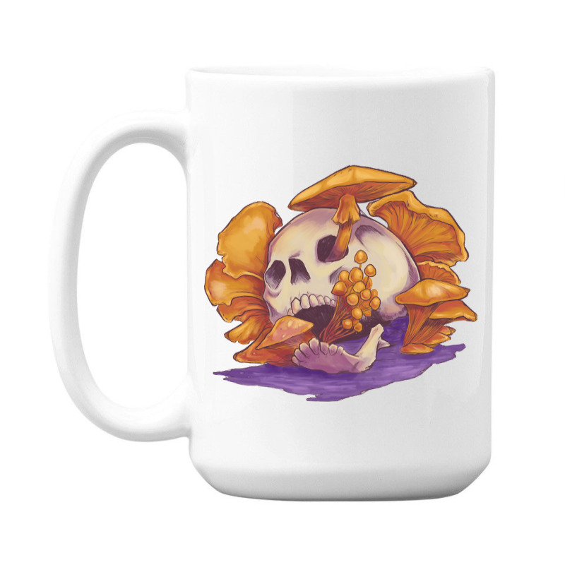 Skull Shrooms, Skull Shrooms Vintage, Skull Shrooms Painting, Skull, S 15 Oz Coffee Mug | Artistshot