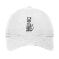 Stormy Girl The Grey Cat Adjustable Cap | Artistshot