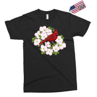 Red Cardinal Bird & Pink Dogwood Flower Exclusive T-shirt | Artistshot