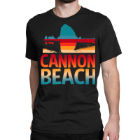 Cannon Beach Skyline Oregon Haystack Rock Souvenir Gifts Premium T Shi Classic T-shirt | Artistshot