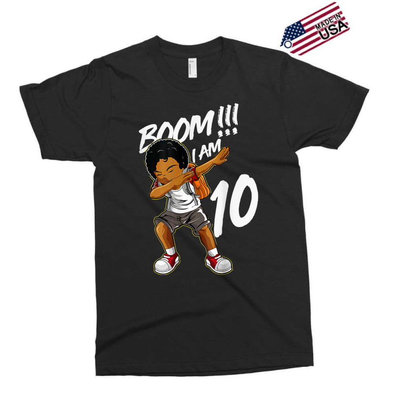 Boom I'm 10 Year Old Black Boy Dabbing 10th Birthday Party Exclusive T-shirt | Artistshot