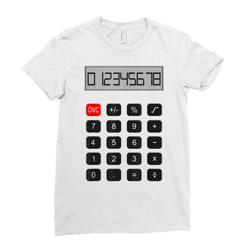 Calculator Halloween Costume Pretend I'm A Calculator T Shirt Ladies Fitted T-Shirt by cm-arts | Artistshot