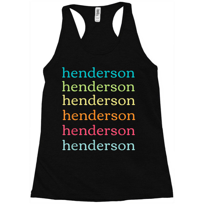 Henderson Nevada (nv) Cute And Colorful Repeating Text Racerback Tank by Bewitch | Artistshot