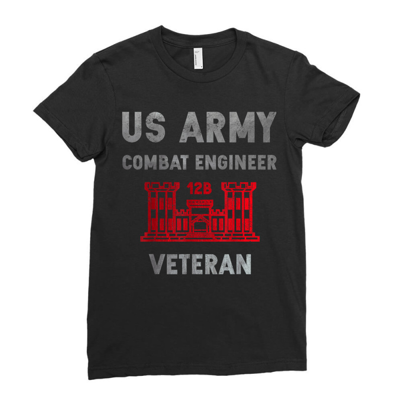 Us Army Combat Engineer Combat Engineer Veteran Gift Ladies Fitted T-Shirt by EmilyPoole | Artistshot