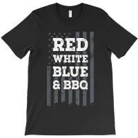 Red White Blue & Bbq Usa Flag 4th Of July Funny Mens Bbq T-shirt | Artistshot