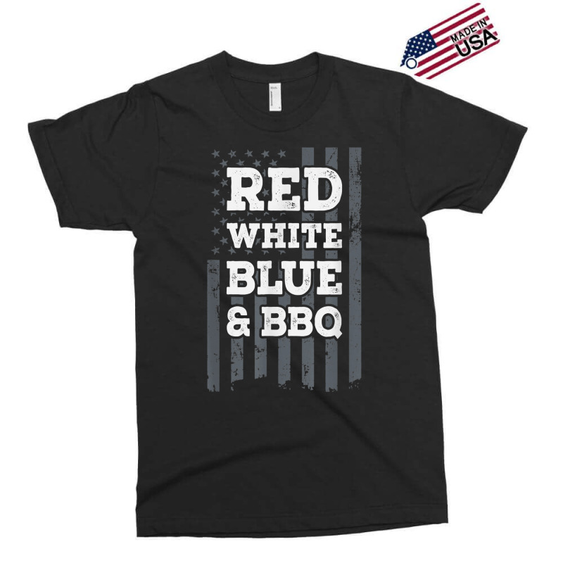 Red White Blue & Bbq Usa Flag 4th Of July Funny Mens Bbq Exclusive T-shirt | Artistshot