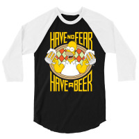 Us The Simpsons Homer Beer Fear 01_h Pullover 3/4 Sleeve Shirt | Artistshot