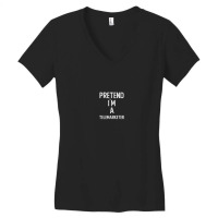 Pretend I`m A Telemarketer Shirt Funny Halloween Women's V-neck T-shirt | Artistshot