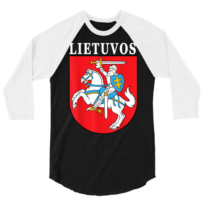 Lietuvos Emblem Lithuanian Coat Of Arms National Pride T Shirt 3/4 Sleeve Shirt by cm-arts | Artistshot