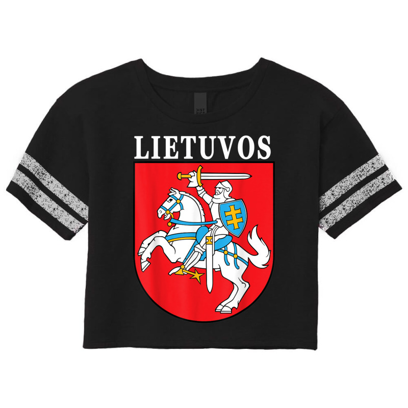 Lietuvos Emblem Lithuanian Coat Of Arms National Pride T Shirt Scorecard Crop Tee by cm-arts | Artistshot