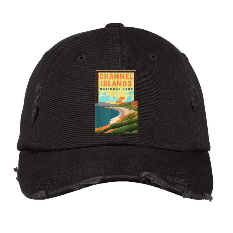 Channel Islands California Wpa National Parks Poster Retro T Shirt Vintage Cap by cm-arts | Artistshot