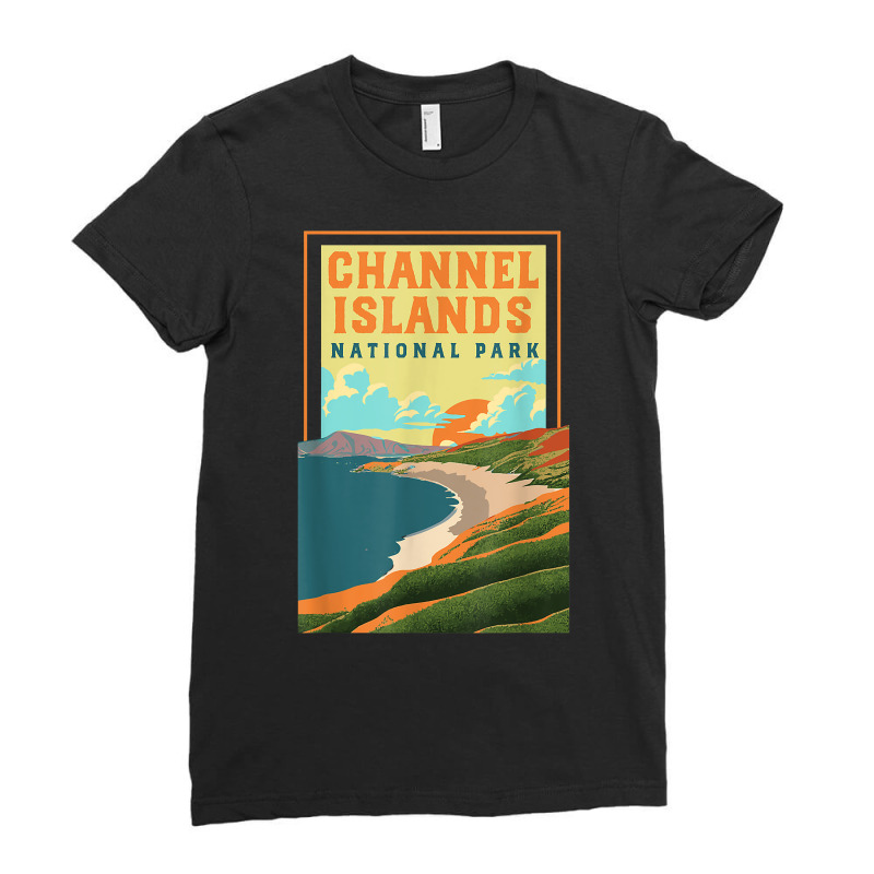 Channel Islands California Wpa National Parks Poster Retro T Shirt Ladies Fitted T-Shirt by cm-arts | Artistshot