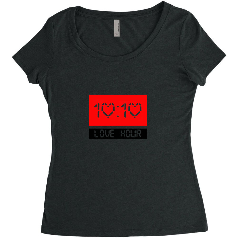 Love Hour 10 10 Women's Triblend Scoop T-shirt by cm-arts | Artistshot