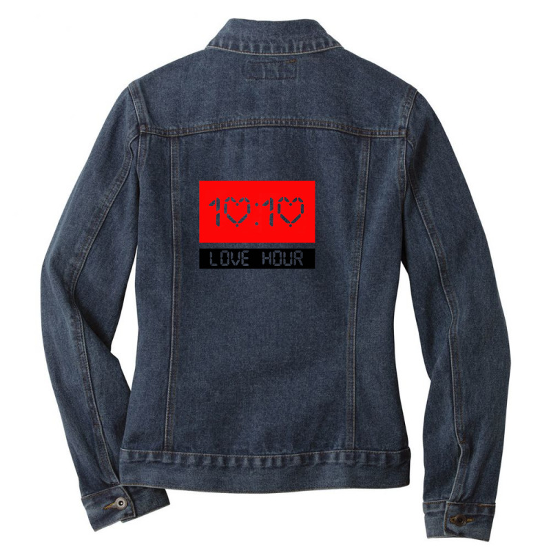 Love Hour 10 10 Ladies Denim Jacket by cm-arts | Artistshot