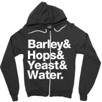 Ripple Junction Barley & Hop & Yeast & Water Zipper Hoodie | Artistshot