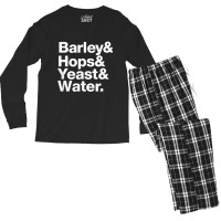 Ripple Junction Barley & Hop & Yeast & Water Men's Long Sleeve Pajama Set | Artistshot