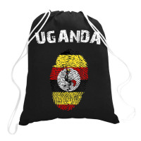 Uganda Fingerprint Flag Country Pride Heritage Shirt Drawstring Bags | Artistshot