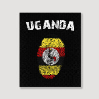 Uganda Fingerprint Flag Country Pride Heritage Shirt Portrait Canvas Print | Artistshot