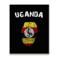 Uganda Fingerprint Flag Country Pride Heritage Shirt Metal Print Vertical | Artistshot