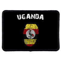 Uganda Fingerprint Flag Country Pride Heritage Shirt Rectangle Patch | Artistshot