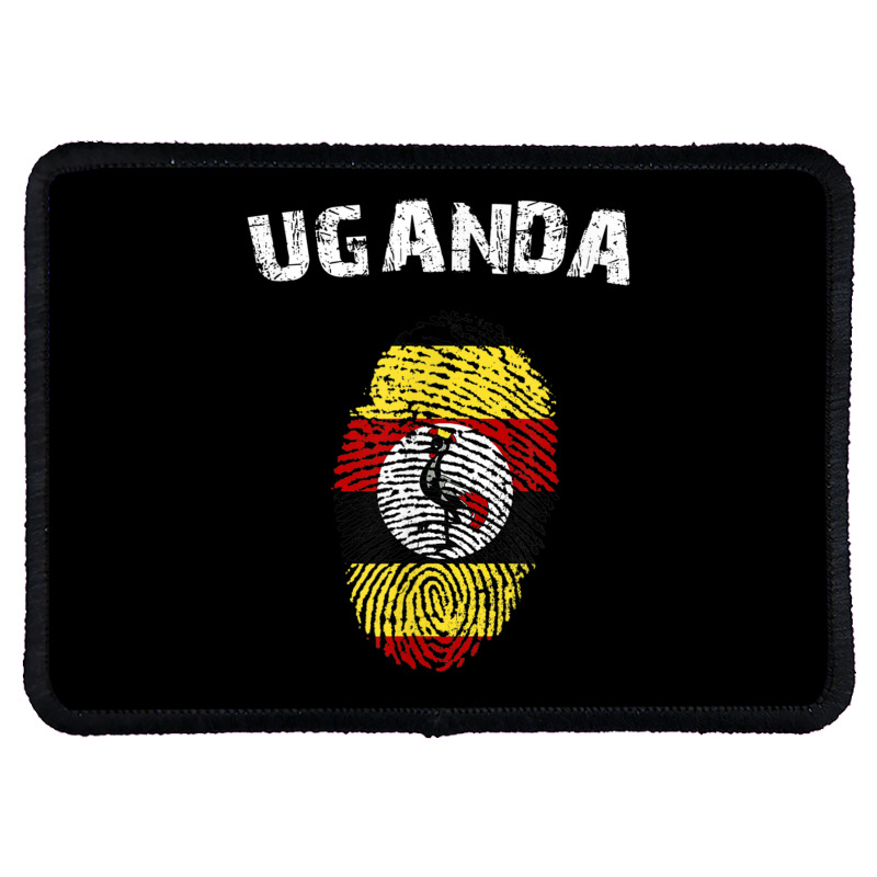 Uganda Fingerprint Flag Country Pride Heritage Shirt Rectangle Patch by cm-arts | Artistshot