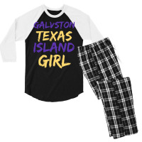 Galveston Island Apparel For Girls Boi Of Galveston Texas Pullover Hoo Men's 3/4 Sleeve Pajama Set | Artistshot