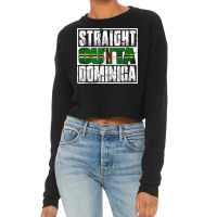 Straight Outta Commonwealth Of Dominica Flag Cropped Sweater | Artistshot