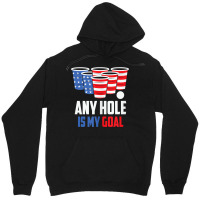 Usa Flag Beer Pong Game 4th Of July Beer Any Hole Is My Goal Tank Top Unisex Hoodie | Artistshot