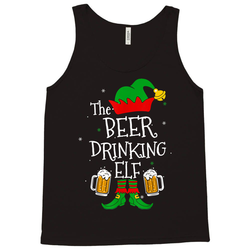 The Beer Drinking Elf Matching Family Drinker Merry Xmas Day Tank Top | Artistshot