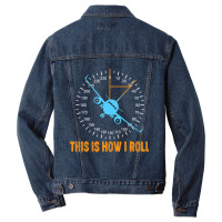 This Is How I Roll Airplane Pilot Shirt Aviation Men Denim Jacket | Artistshot