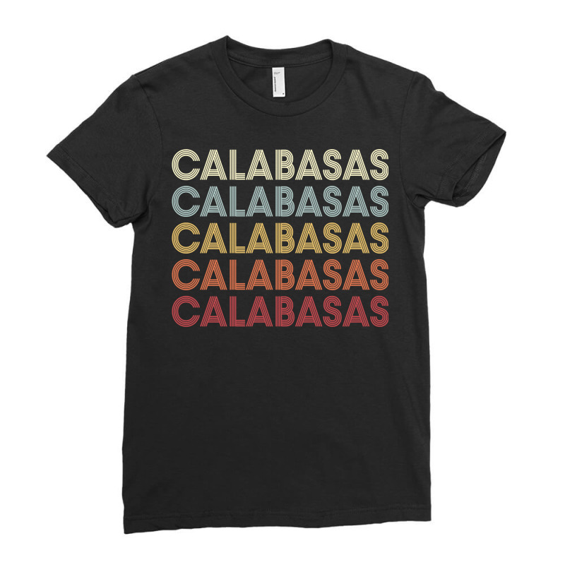 Calabasas California Calabasas Ca Retro Vintage Text Long Sleeve T Shi Ladies Fitted T-Shirt by cm-arts | Artistshot