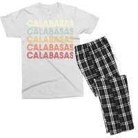 Calabasas California Calabasas Ca Retro Vintage Text Long Sleeve T Shi Men's T-shirt Pajama Set | Artistshot