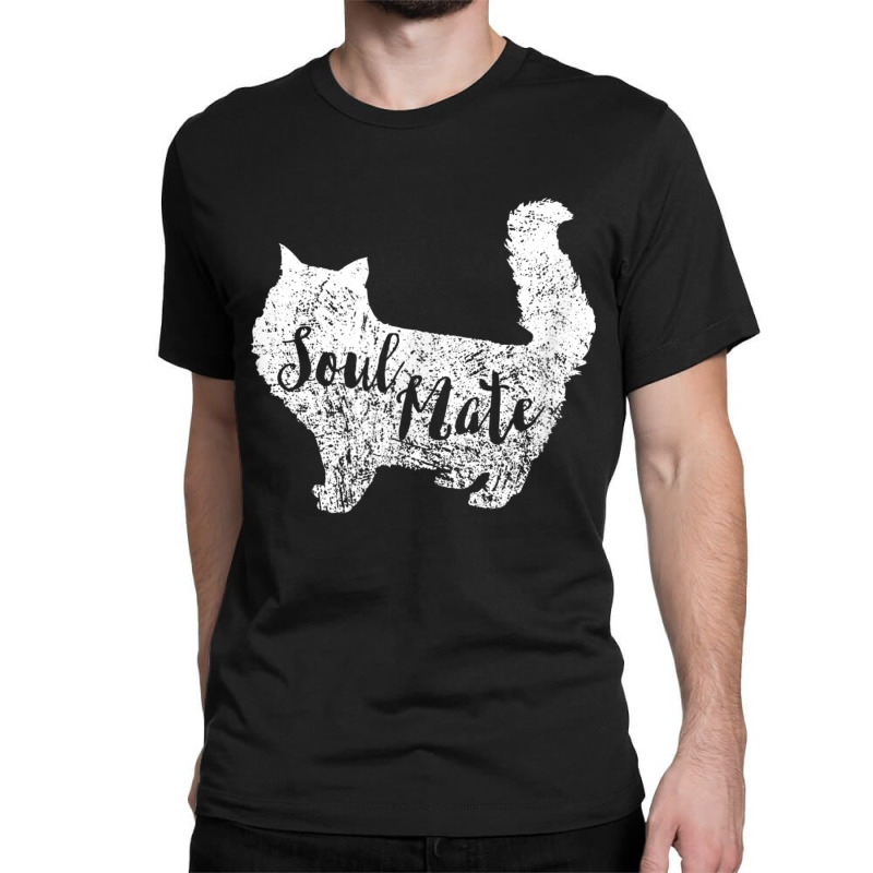 Soul Mate Cat T Shirt Distressed Vintage Look Classic T-shirt by cm-arts | Artistshot