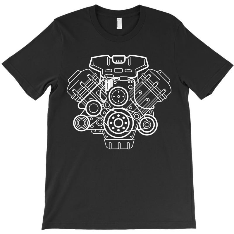 V8 Engine Block Car Mechanic Enthusiast Manual Transmission T-shirt | Artistshot