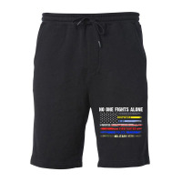 No-one Fight Alone First-responder Heroes Usa American Flag Fleece Short | Artistshot