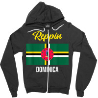 Dominica Flag Reppin West Indies Vacation Zipper Hoodie | Artistshot