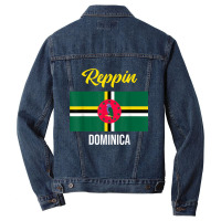 Dominica Flag Reppin West Indies Vacation Men Denim Jacket | Artistshot