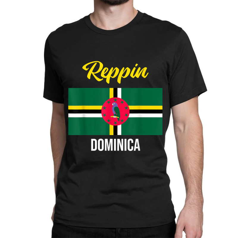 Dominica Flag Reppin West Indies Vacation Classic T-shirt by JustinStringer | Artistshot