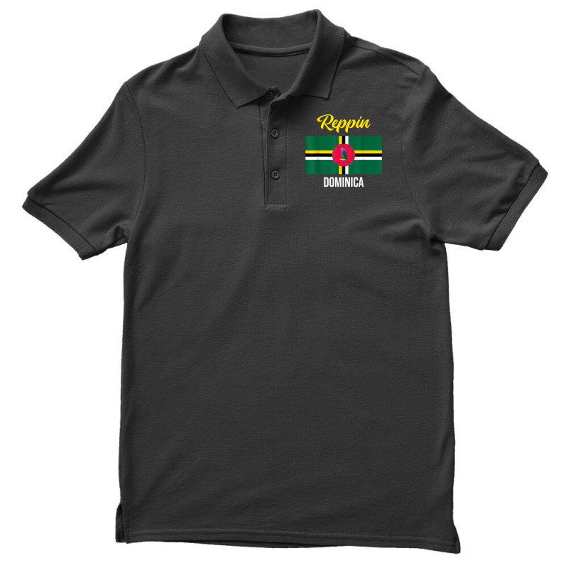 Dominica Flag Reppin West Indies Vacation Men's Polo Shirt by JustinStringer | Artistshot